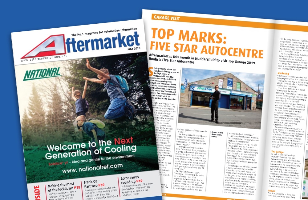 Top Marks for Five Star Autocentre - Featured in Aftermarket Magazine