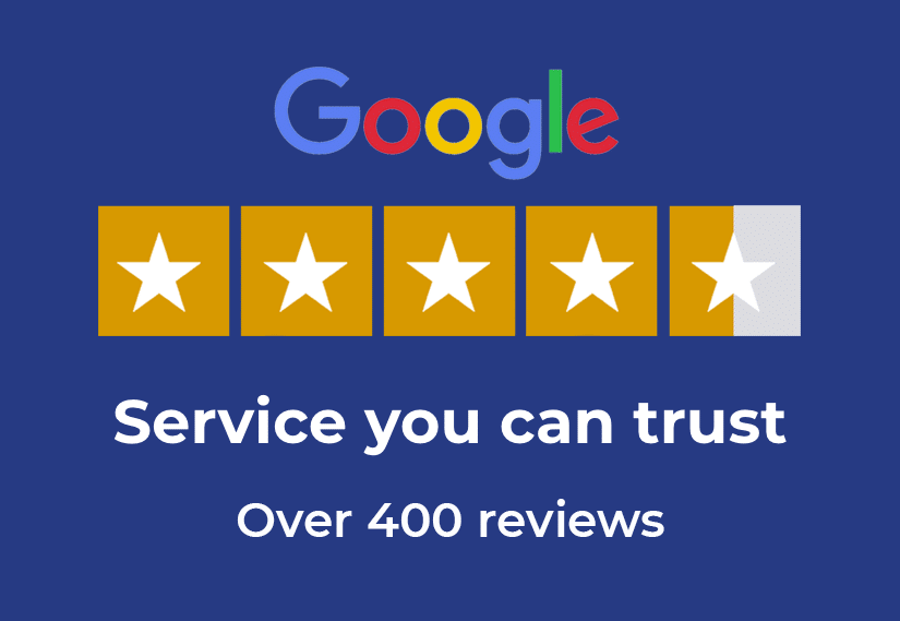 Service you can trust - Rated 4.5 out of 5 on Google