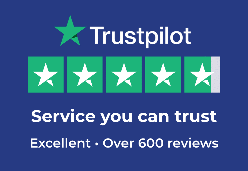 Service you can trust - Rated 4.7 out of 5 on Trustpilot