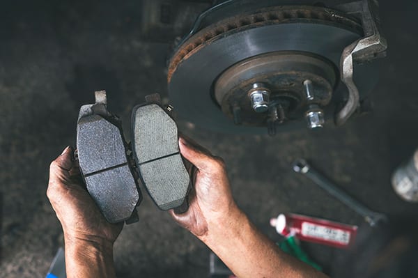 Worn Brake Pads